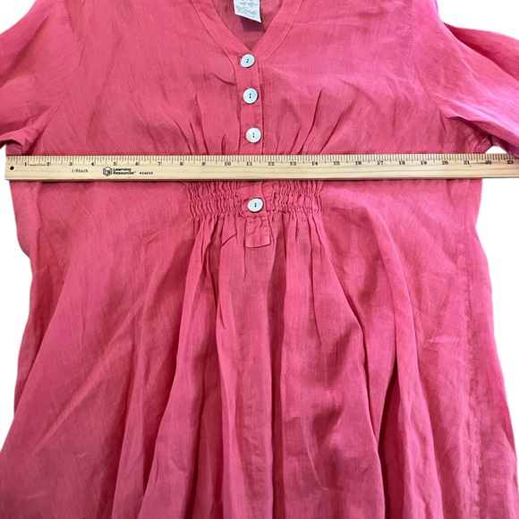 Match Point USA 100% Linen Lagenlook Tunic Blouse - Size Large - Picture 9 of 10